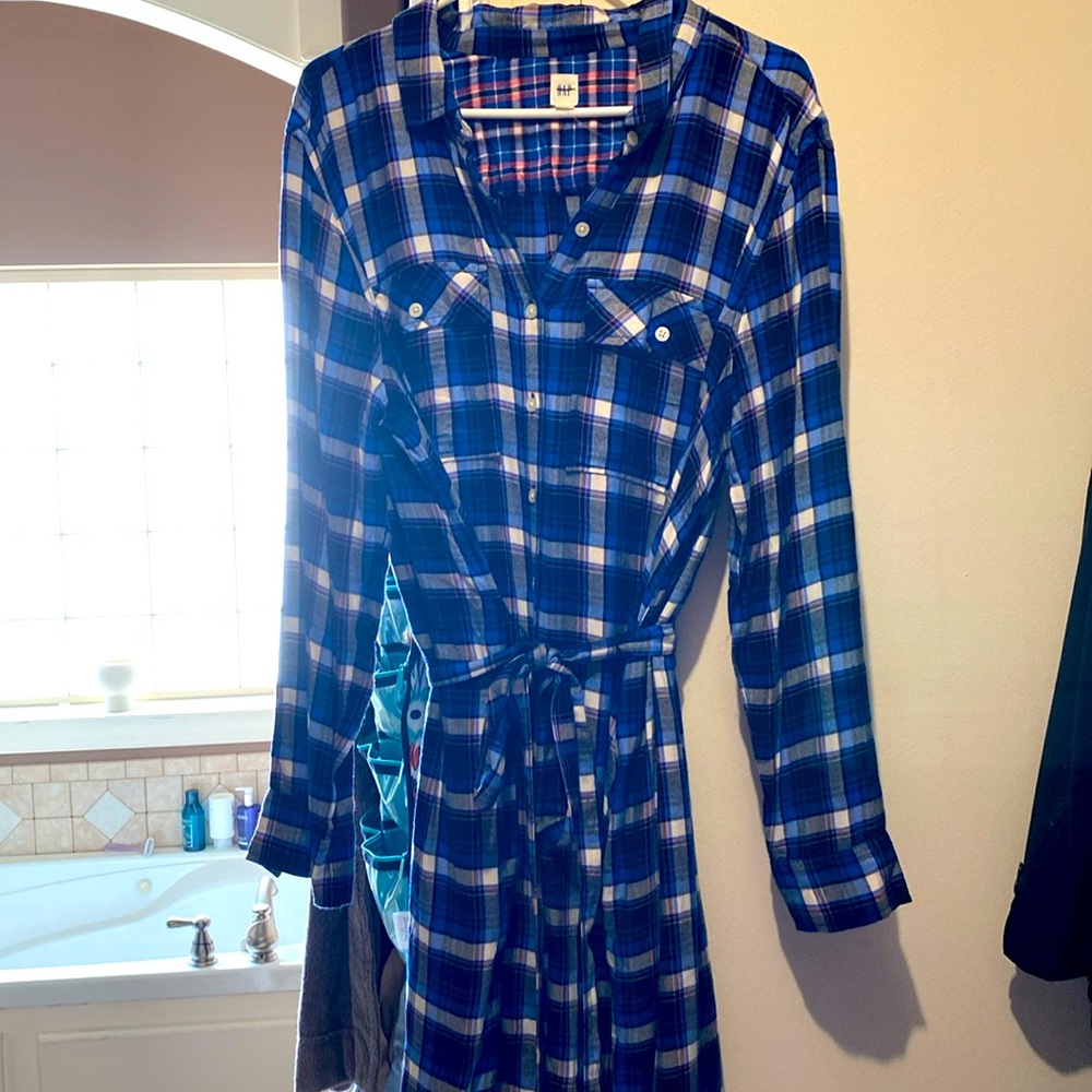 Fabulous plaid shirt dress